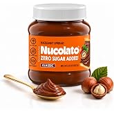 NUCOLATO | Hazelnut Spread | 12.3 oz - 350 g | Keto Friendly - Gluten Free - No Sugar Added | Best Low Carb Dessert - Food Snacks | Perfect Topping for Cake, Bananas, Cookies, Pancakes (Classic)