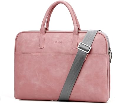pink leather laptop bag