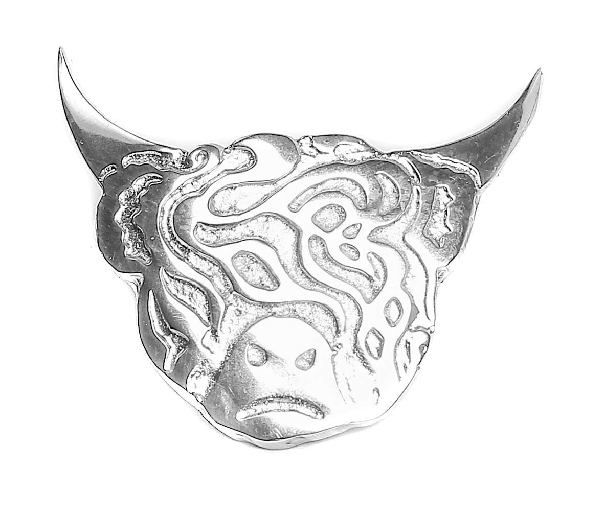 Highland Cow Pewter Ladies Brooch