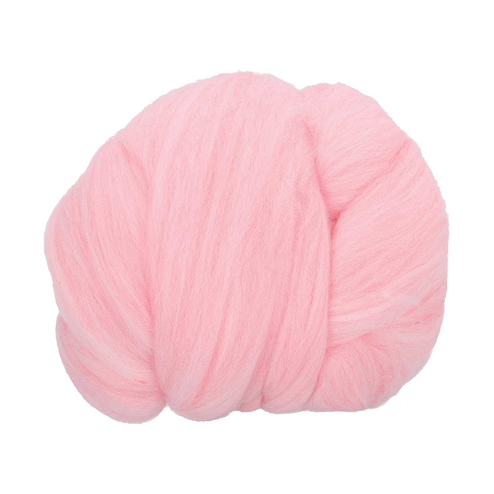 PATIKIL Wool Roving Yarn, 100G/3.53OZ Soft Felting Wool Pure Chunky Roving Yarn Bulk for Needle Felting Knitting Blanket Spinning Weaving DIY Craft, Pink