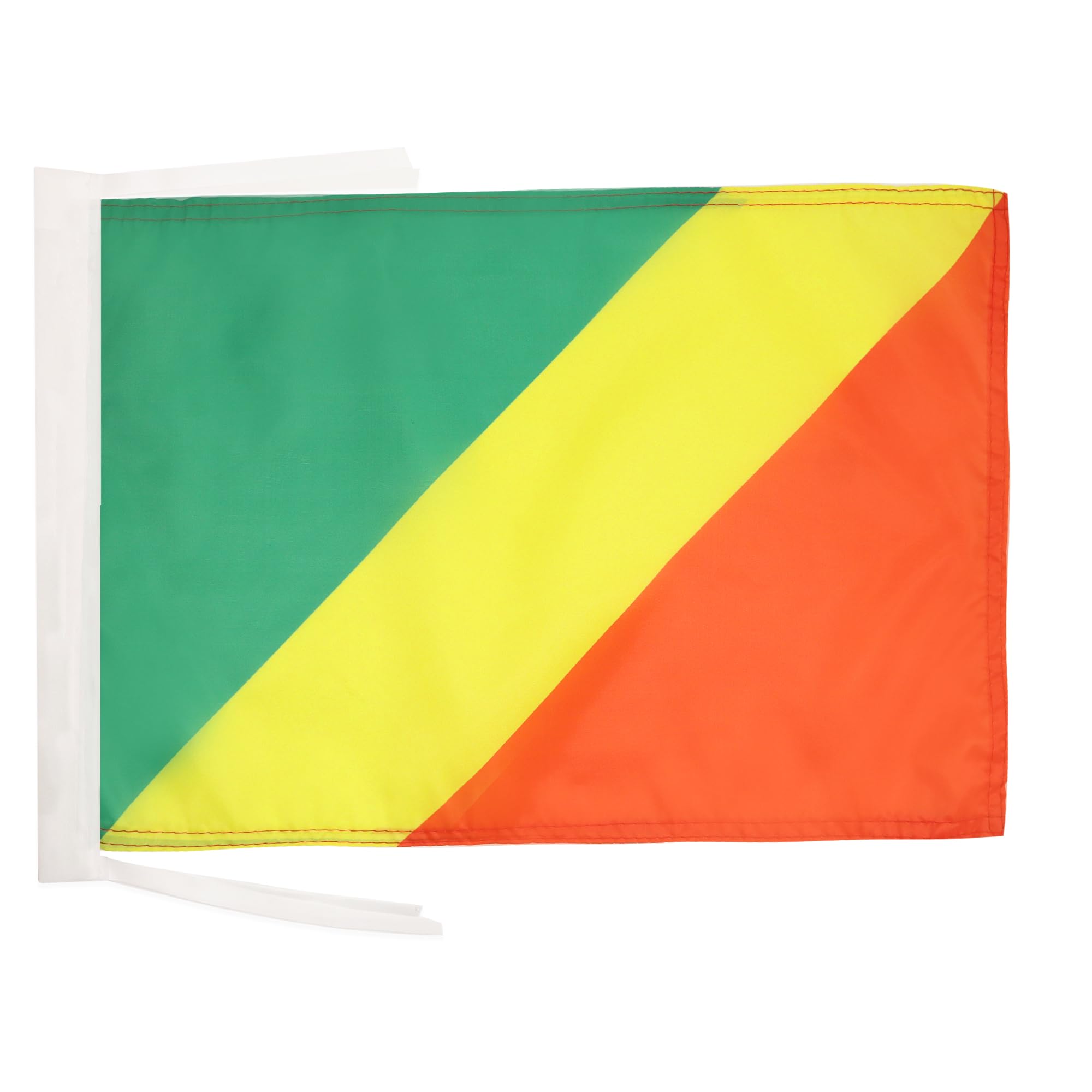 AZ FLAG - Republic of the Congo Flag - 18'' x 12'' - 100% Polyester Congolese Small Banner with Two Cords - Fade Resistant - Vivid Colors - 18x12 in - 45x30 Cm — image 1