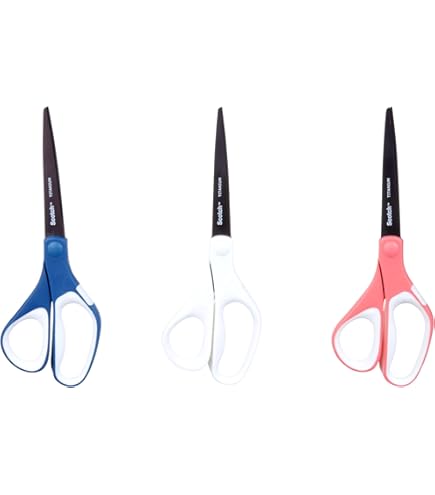 Amazon.com: Scotch 1428 20cm Comfort Scissors - Red/Grey : Arts