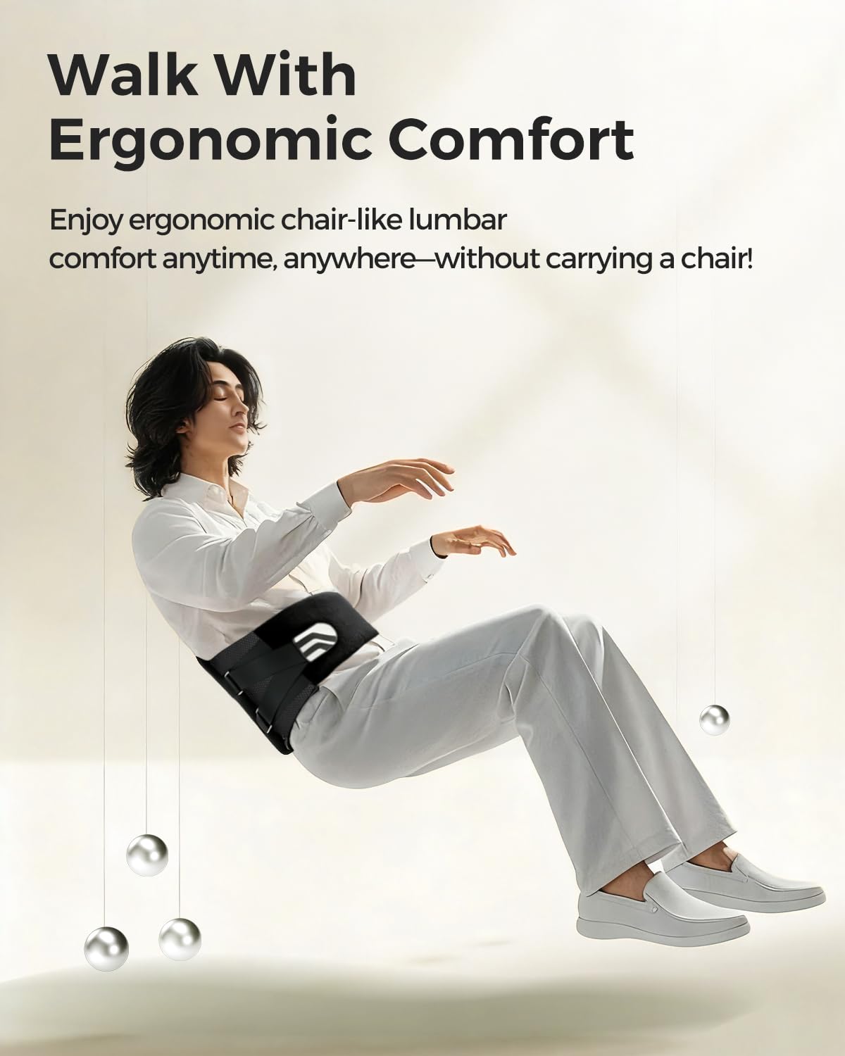 Duoorra Back Brace for Men & Women - Lower Back Pain Relief, Sciatica Pain Relief, Herniated Disc, Scoliosis - Breathable Back Support Brace with 26° Ergonomic Bionic Curve Support Stays - M