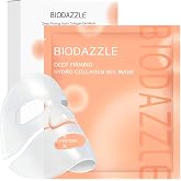 BIODAZZLE Bio-Collagen Real Deep Facial Mask Hydrating Overnight Hydrogel Mask Pore Minimizing Elasticity Firming And Moisturizing 33g x 4ea