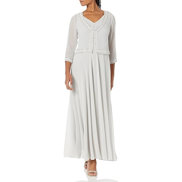 j kara beaded jacket dress Ladivine CD340 main image 1