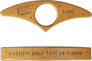Personalized Thumb Book Page Holder, Custom Wooden Thumb Page Holder for One-Handed Reading, Engraved Book Lover Gift, Bookis