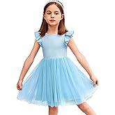 Arshiner Toddler Tutu Dress Little Girls Fluffy Summer Dresses Casual Party Tulle Sundress for Kids 2-6Y