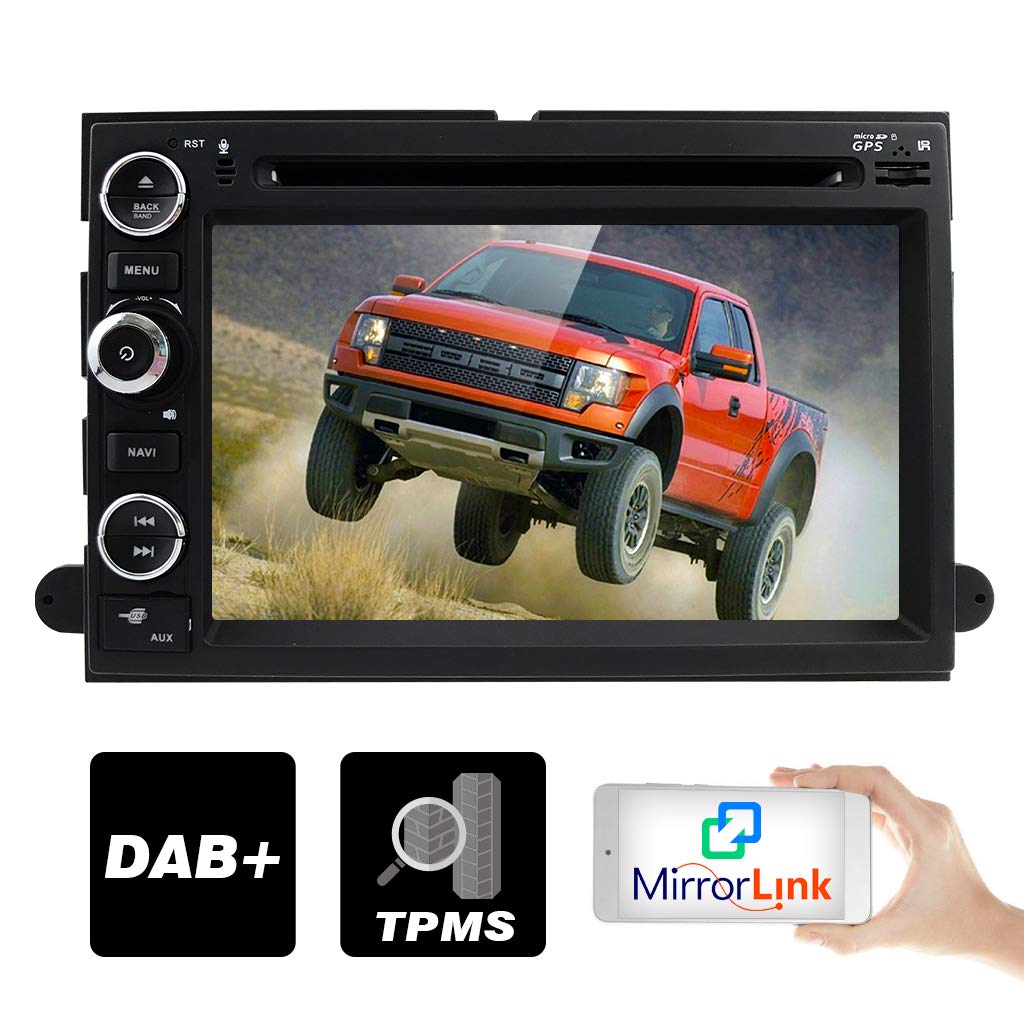 hizpo in Dash GPS Navigation Double 2 Din Head Unit DVD Car Player Radio Bluetooth 4.0 for Ford F150 F-150 F250 F-250 F350 F-350 F450 F-450 F550 F-550