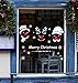 TOTOMO Christmas Snowman And Deer Window Decals Stickers Wall Décor Art