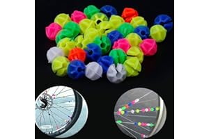 Luckycivia 144 pcs Assorted Colors Bike Bicycle Wheel Spokes Bead Plastic Clip Spoke Bead Derections