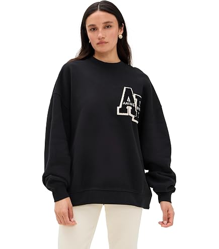 Amazon.com: ANINE BING Women's Jaci Sweatshirt Lyrics, Washed