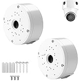 PCUORLEORS 2 Pack Dome Camera Junction Box,Universal Dome Security Camera Mount Box, Bracket Hide Cable,Indoor Dome Camera Co