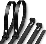 Meccion 100 Piece Releasable Cable Ties Heavy Duty Nylon 250mm Black view 6