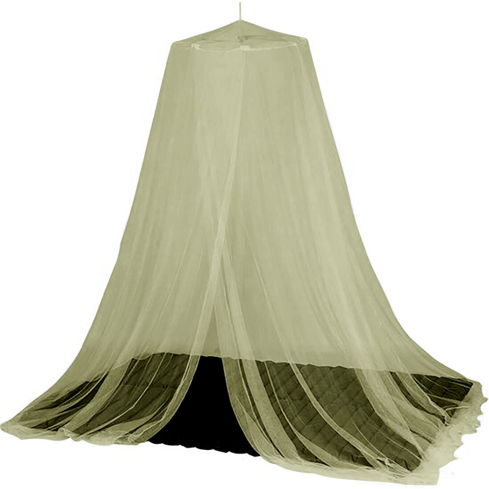 JIAHG Luxurious Green Sheer Bed Canopy Curtain Mosquito Net Round Anti Mosquito Netting Elegant Mesh Mosquito Net Portable Insect Protection Canopy for King, Queen Size Beds Home, Travel