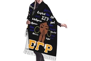JIW Iaa Women Scarf Sorority Paraphernalia Gifts for Women Wrap Shawl With Tassel
