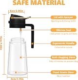 Nepfaivy 2 in 1 Oil Spray Bottle - 470ml Glass Dispenser & Sprayer view 7