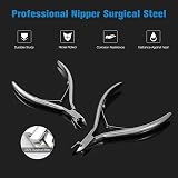 FERYES Cuticle Clipper - 5mm Jaw, Surgical Steel, Easy Grip, Nickel Plated view 2
