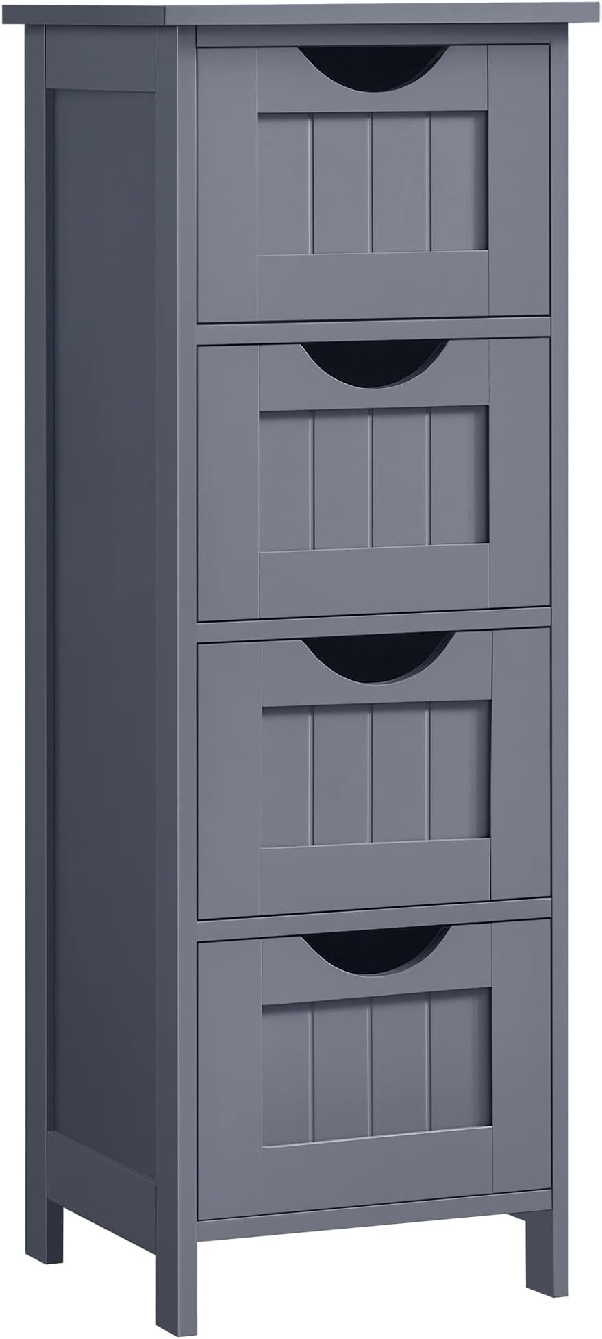 VASAGLE BBC50WT Bathroom Storage Cabinet 3 Drawers Matte White 30x32x81 cm