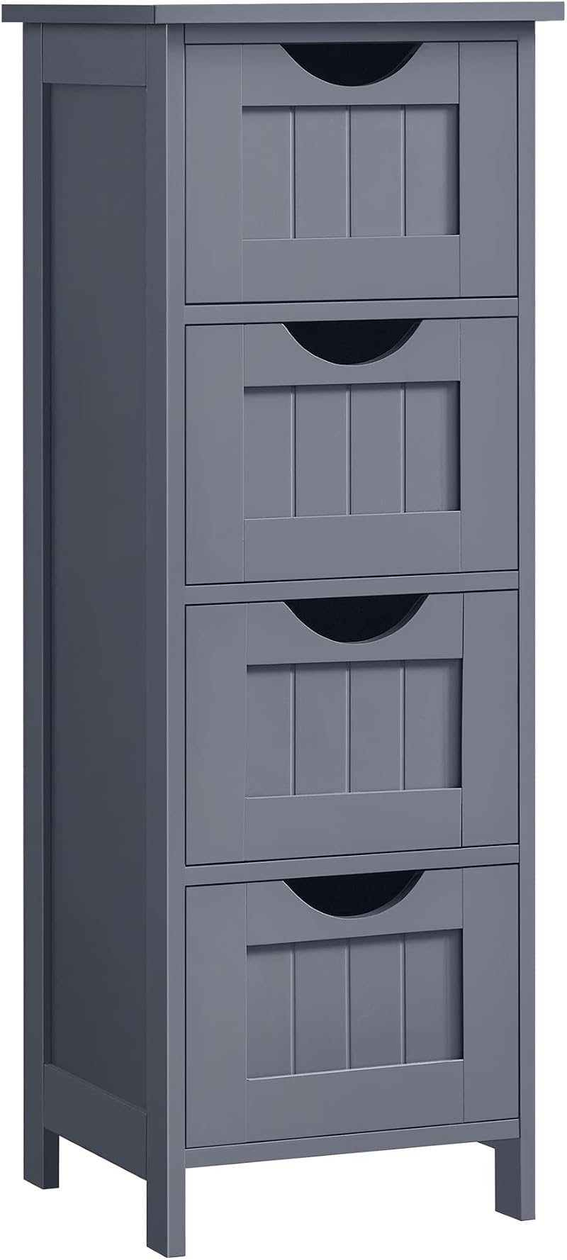 VASAGLE BBC50WT Bathroom Storage Cabinet 3 Drawers Matte White 30x32x81 cm