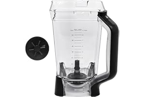 SETTLEDOWN Replacement Pitcher 72 oz XL Compatible with Ninja Blender (New Model) BL610,72oz Pitcher Blender Parts for Ninja BL710WM BL710WMC CO610B CO650B CT610,NEW Model Top Lid with Rim/Handle Extension ONLY