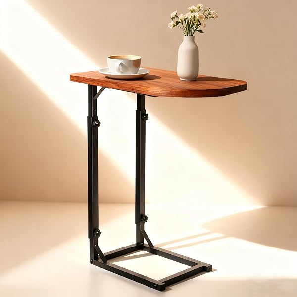 WHEARTED ADJUSTABLE SIDE TABLE, C SHAPED END TABLE...