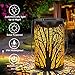 deaunbr Solar Lantern Outdoor Lights for Decorative Atmosphere Hanging Garden Lantern cylindrical Table Lamp Night Light Warm lighting for Courtyard, Party, Walkway,Terrace, garden, Lawn (1 pack)