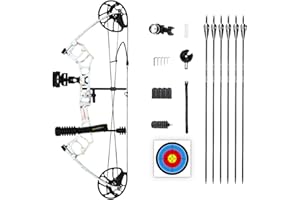 MOTION ZEUS Compound Bow Package for Youth & Adults,Beginners and Women,22.5"-30" Draw Length,10-50 Lbs Draw Weight,290fps,Limbs Made in USA,Hunting Bow Archery Set