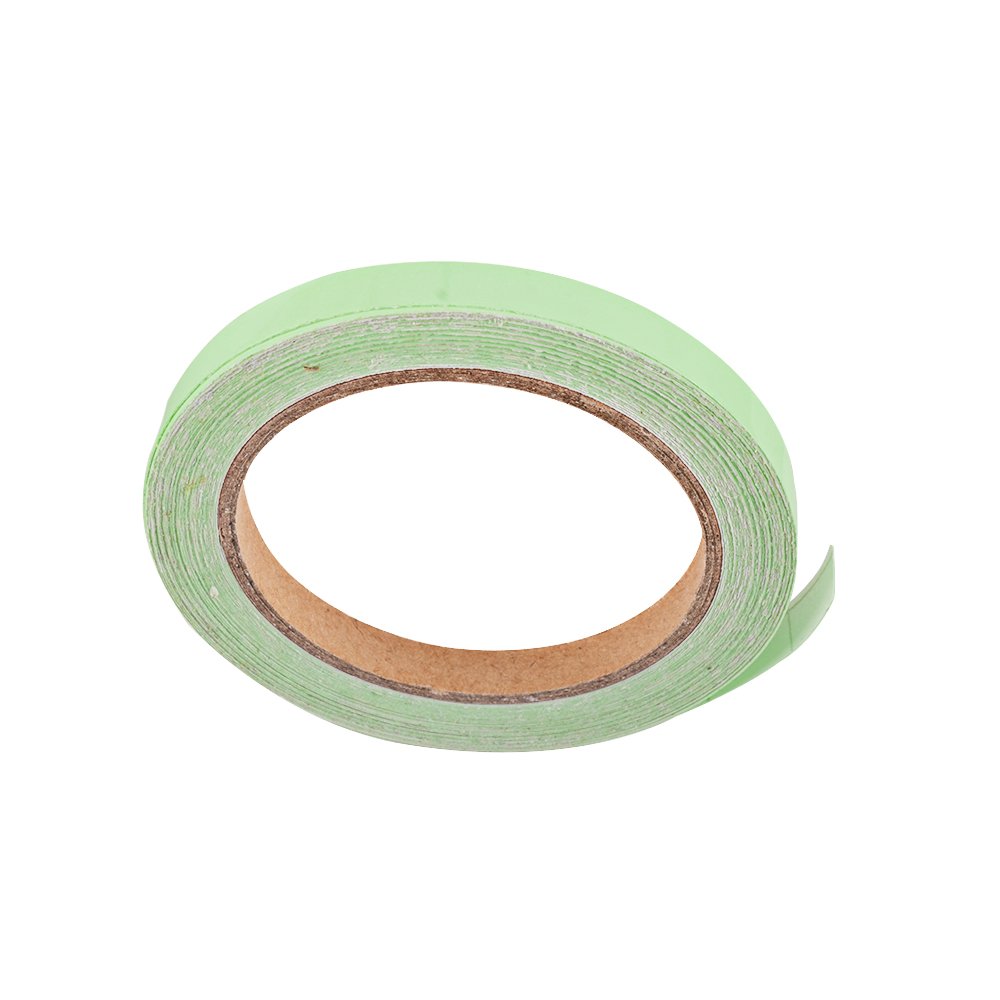 SHiZAK New 1 Roll Removable, Waterproof, Photoluminescent Green Luminous Tape Sticker Grow in the Dark Safety Tape (1cm*10m) with 1pcs Small Round Luminous Tape Sticker