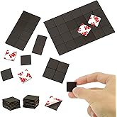 Magnetic Squares with 3M Adhesive Backing(144PCS Each 3/4" x 3/4"),Self Sticky Pre-cut Magnet Tape Strip for Toldder Family A