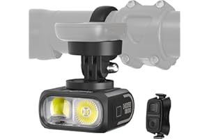 Magicshine HORI1300S Bike Headlight, Compatible with Garmin/Wahoo, 1300 Lumens High & Low Beam Front Light, USB-C Rechargeable, IPX6 Waterproof for Night Riding and Urban Cycling