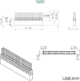 Youmile 10x 40 Pin Female Stacking Header 2x20 0.1" Pitch Tall for Raspberry Pi view 4