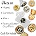 Black and Gold 50th Birthday Party Favor Chocolate Kisses Candy Stickers - 180 Labels