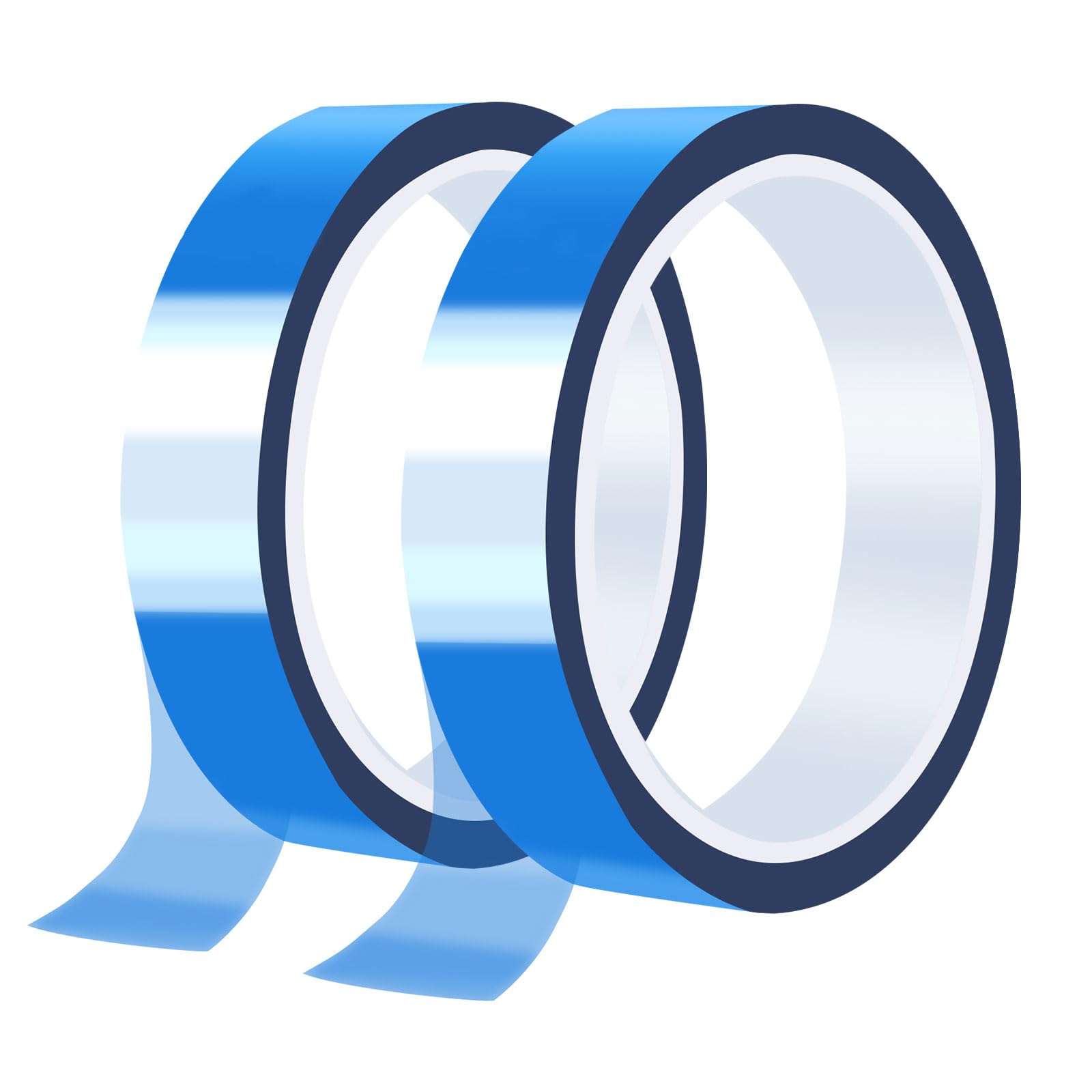 Heat Resistant Tape, Blue Heat Tape 10 mm/20 mm x 33 m Sublimation Tape, PET Heat Transfer Tape for Soldering And Masking of Electronics, Transfers, DIY Crafts and Packaging(2 Rolls 20mm)