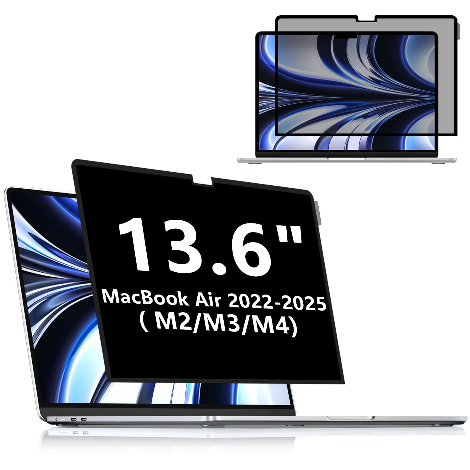 Photo 1 of ***FACTORY SEALED***FILMEXT MacBook Air M2 13.6-inch Screen Protector, Privacy Shield, 2022 Release (A2681), Polyethylene Terephthalate, 1 Piece