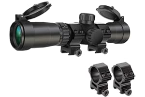 KinZon 1.5-5X32 Rifle Scope - Anti - Reflective, Shockproof, Waterproof, Fogproof, Ideal for 20-100 Yards Outdoor Hunting