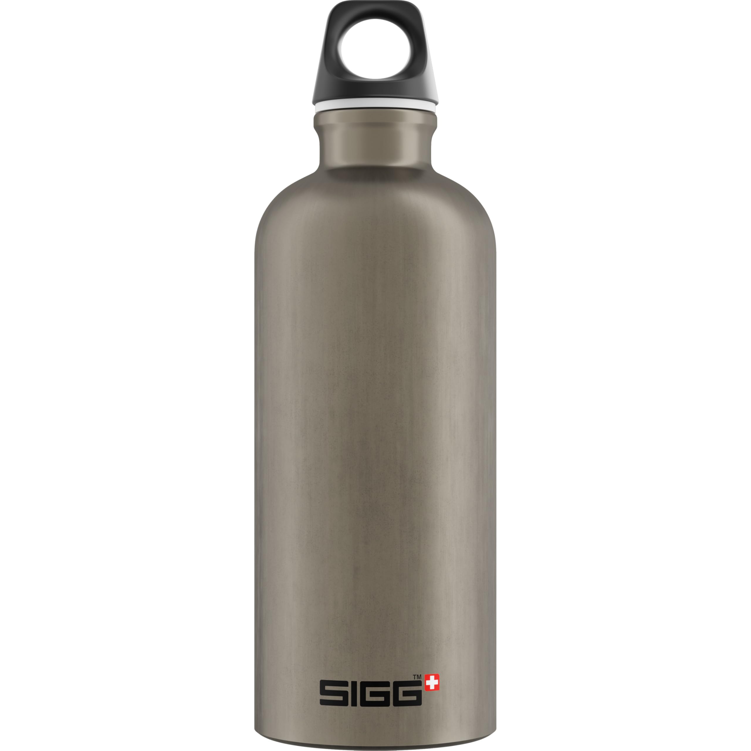 Sigg - Aluminium Water Bottle - Traveller Smoked Pearl - Climate Neutral Certified - Suitable For Carbonated Beverages - Leakproof - Lightweight - BPA Free - Smoked Pearl - 0.6 L