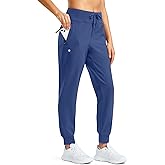 G Gradual Women's Fleece Lined Joggers Water Resistant Hiking Pants High Waisted Winter Thermal Sweatpants 3 Zipper Pockets