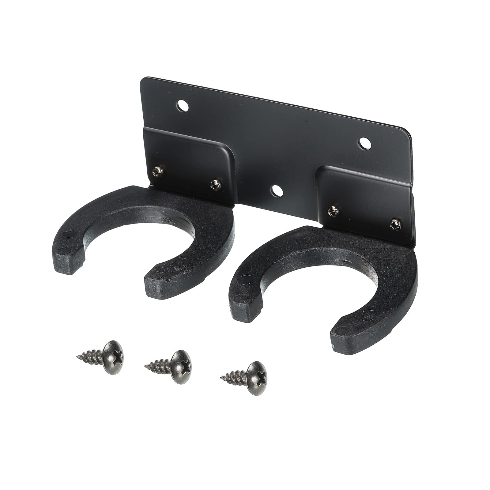 PATIKIL Microphone Holders Double Wall Mounted Mic Holder Microphone Hook Stands Brackets for Home Office Black