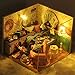Flever Dollhouse Miniature DIY House Kit Creative Room with Furniture and Glass Cover for Romantic Artwork Gift( Folk Song of Winter )