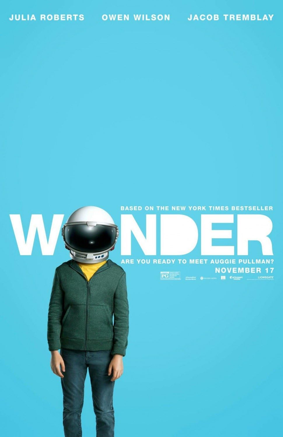 Wonder POSTER 13.5x20 Inch Movie Promo Poster Julia Roberts Owen Wilson
