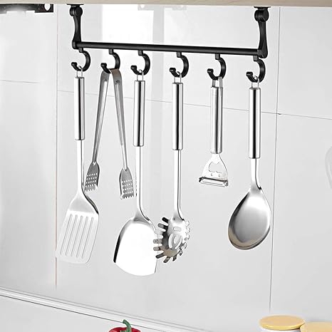 Amazon Pandatree キッチンフック キャビネットフック 戸棚下 キッチンツール フック 調理器具ラック 台所 フック 壁掛けフック ツールフック キッチン 収納 調理器具収納 ウォールハンガー 粘着 可動式フック付き 穴あけ不要 耐荷重 省スペース キッチンツールフック