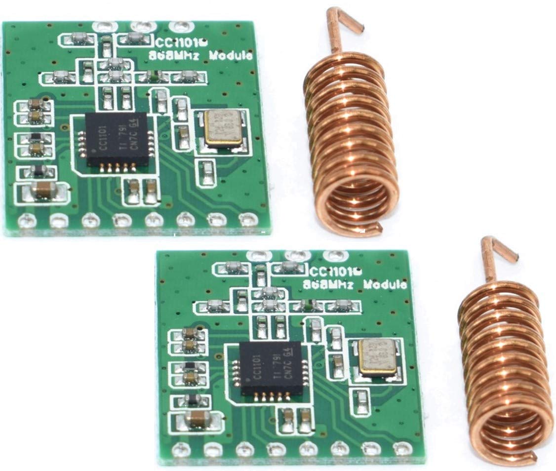 TECNOIOT 2pcs CC1101 868MHz Wireless Module Long Distance Transmission with Antenna