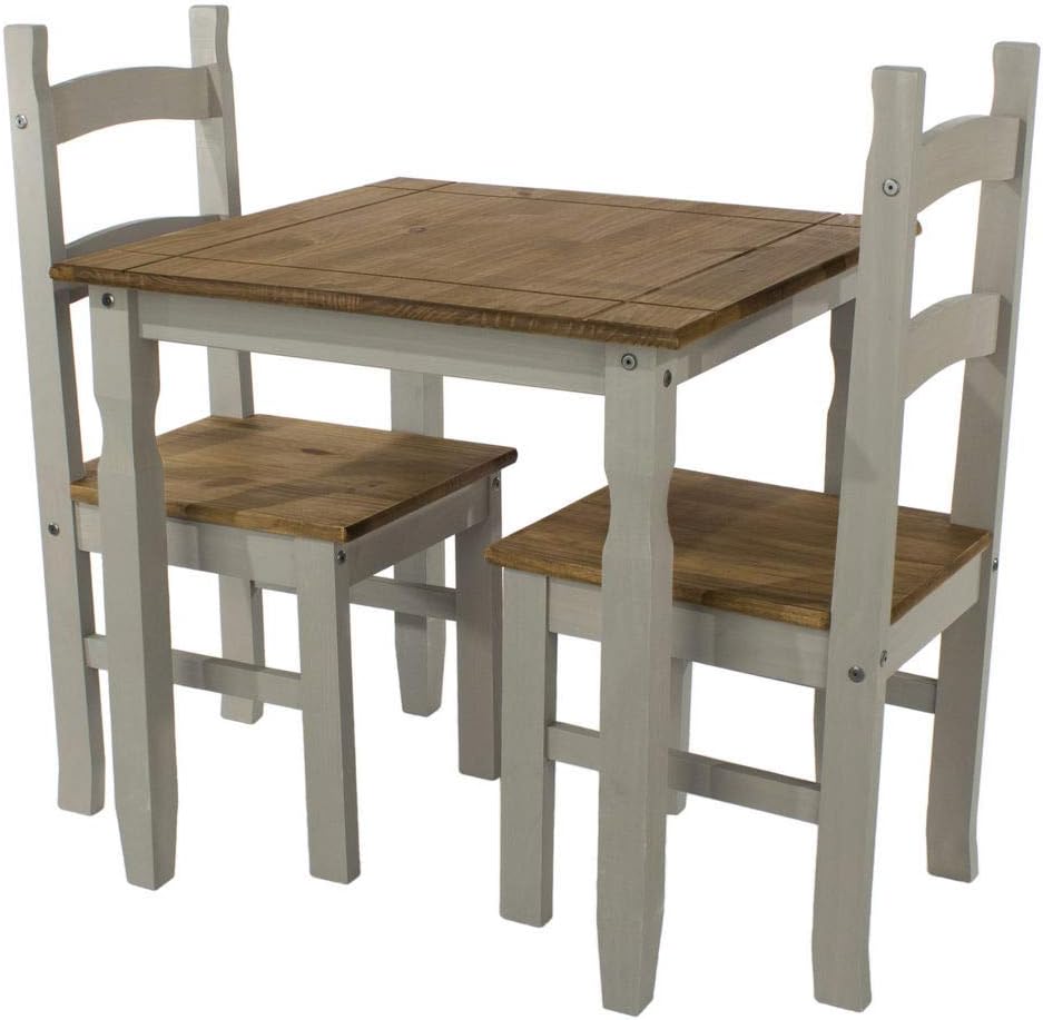 Design Vicenza Corona Grey square dining table & 2 chair SET