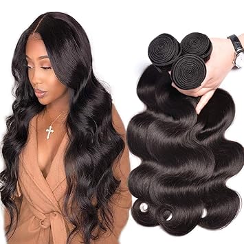 Amazon Com Brazilian Hair Body Wave 3 Bundles Unprocessd