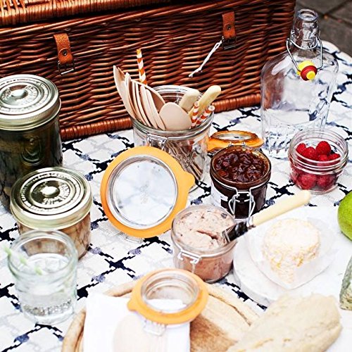 8 Le Parfait Super Terrines - Wide Mouth French Glass Preserving Jars - Zero Waste Packaging (8, 80ml - 3oz)