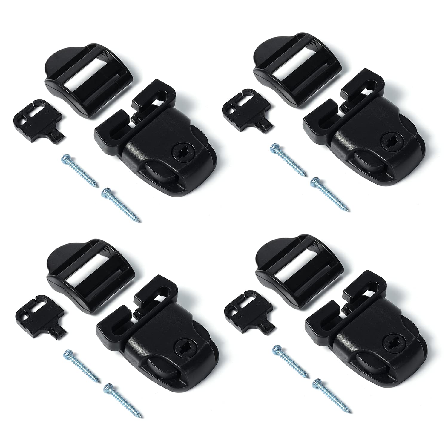 AIEX 4pcs Spa Hot Tub Cover Clips, Replacement Hot Tub Cover Latch Repair Kit with Key and Screws Accessories for Hot Tub Cover Straps