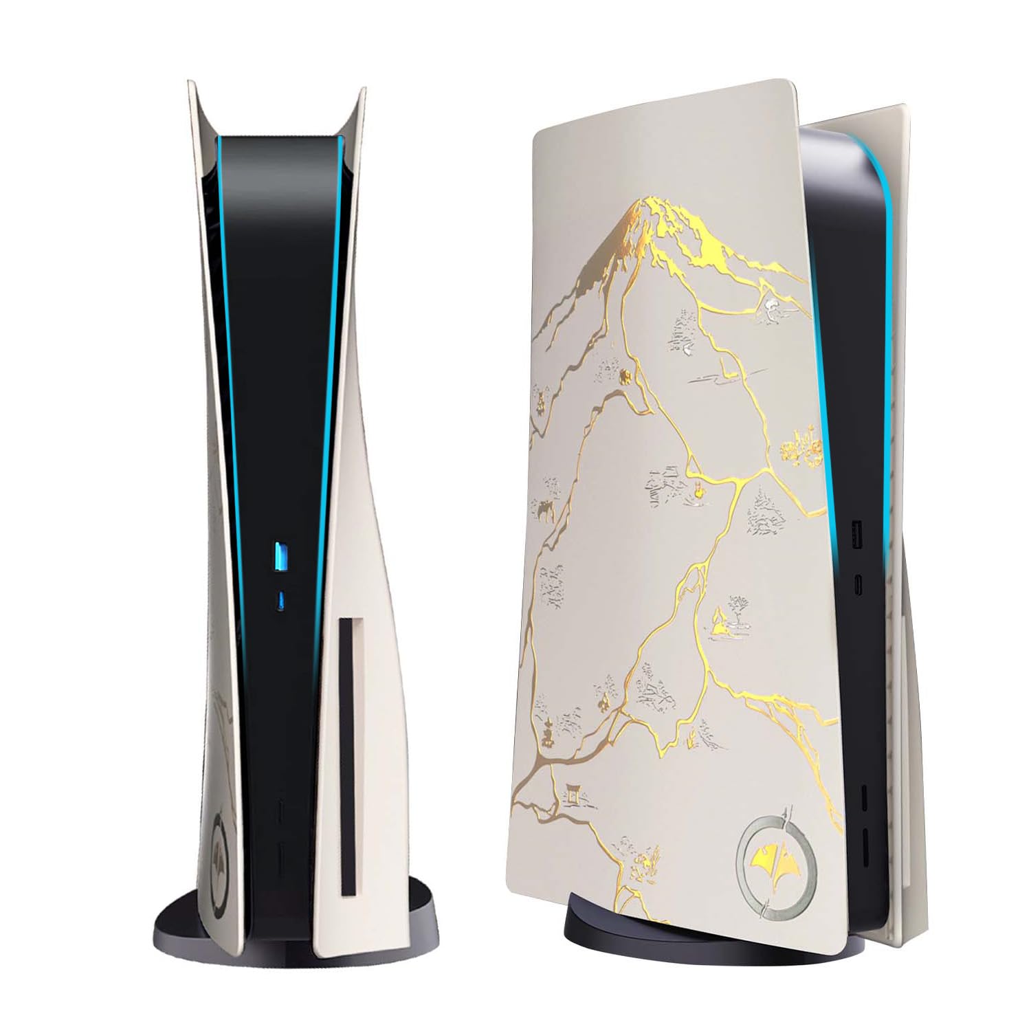 ElitePlay Samurai Ghost of Yotei White PS5 Disc Faceplates Cover Case for PS5 Standard Disc Edition