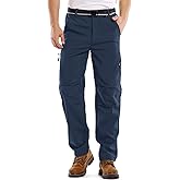 Men's Snow Ski Waterproof Fleece Lined Pants Winter Insulated Outdoor Hiking Mountain Softshell