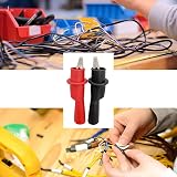 Kjzeex 4PCS Multimeter Crocodile Clips Insulated Test Probes Black Red 1000V view 7