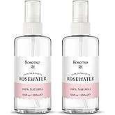 Rosense Rosewater Hydrating Facial Toner/Rose Water Face Mist (6.8 Oz) 2-Pack